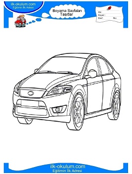 Çocuklar İçin Ford Boyama Sayfaları 
